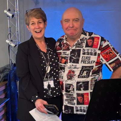RECOD BREAKER: Jamie Stephenson takes the praise from CentreStage founder Fiona McKenzie OBE (Image: CentreStage Communities)