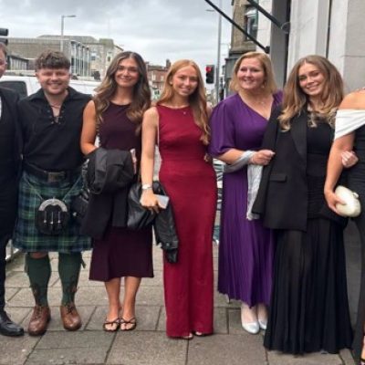 ALL DRESSED UP: Staff at Tempura before the awards ceremony in Glasgow (Image: Tempura via Facebook)